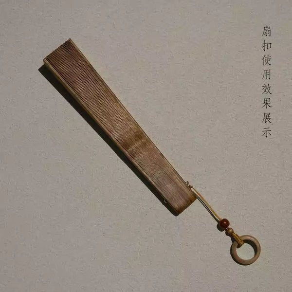 Folding fan accessories wooden fan pendant antique fan accessories